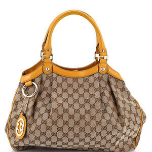 Gucci Sukey Tote Gg Canvas With Leather #241521G81B